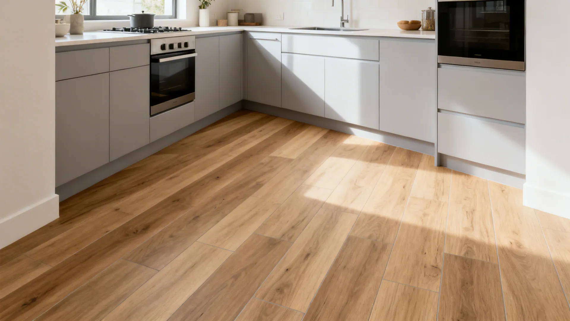 Small Kitchen Feels Cold? Wooden Tiles Design for Kitchen