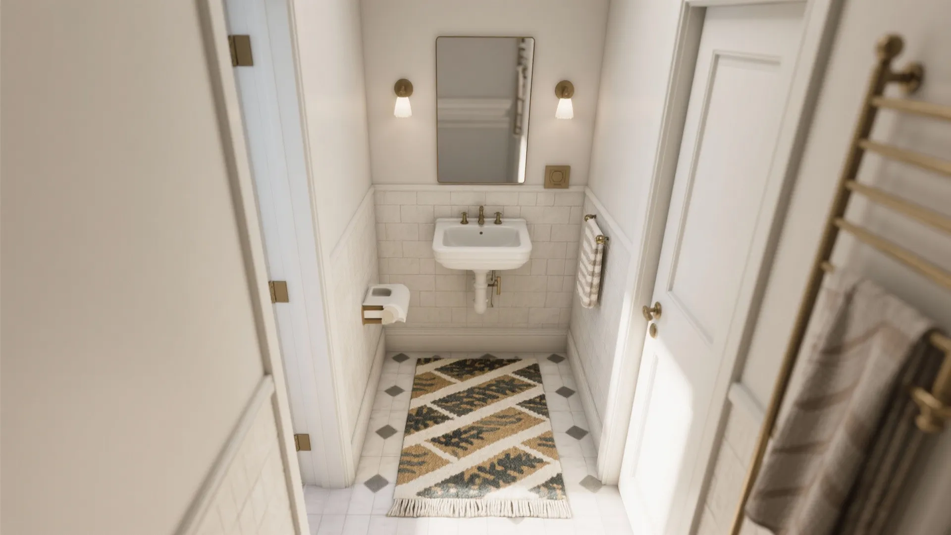 4. Diagonal or Offset Placement to Widen Visual Space