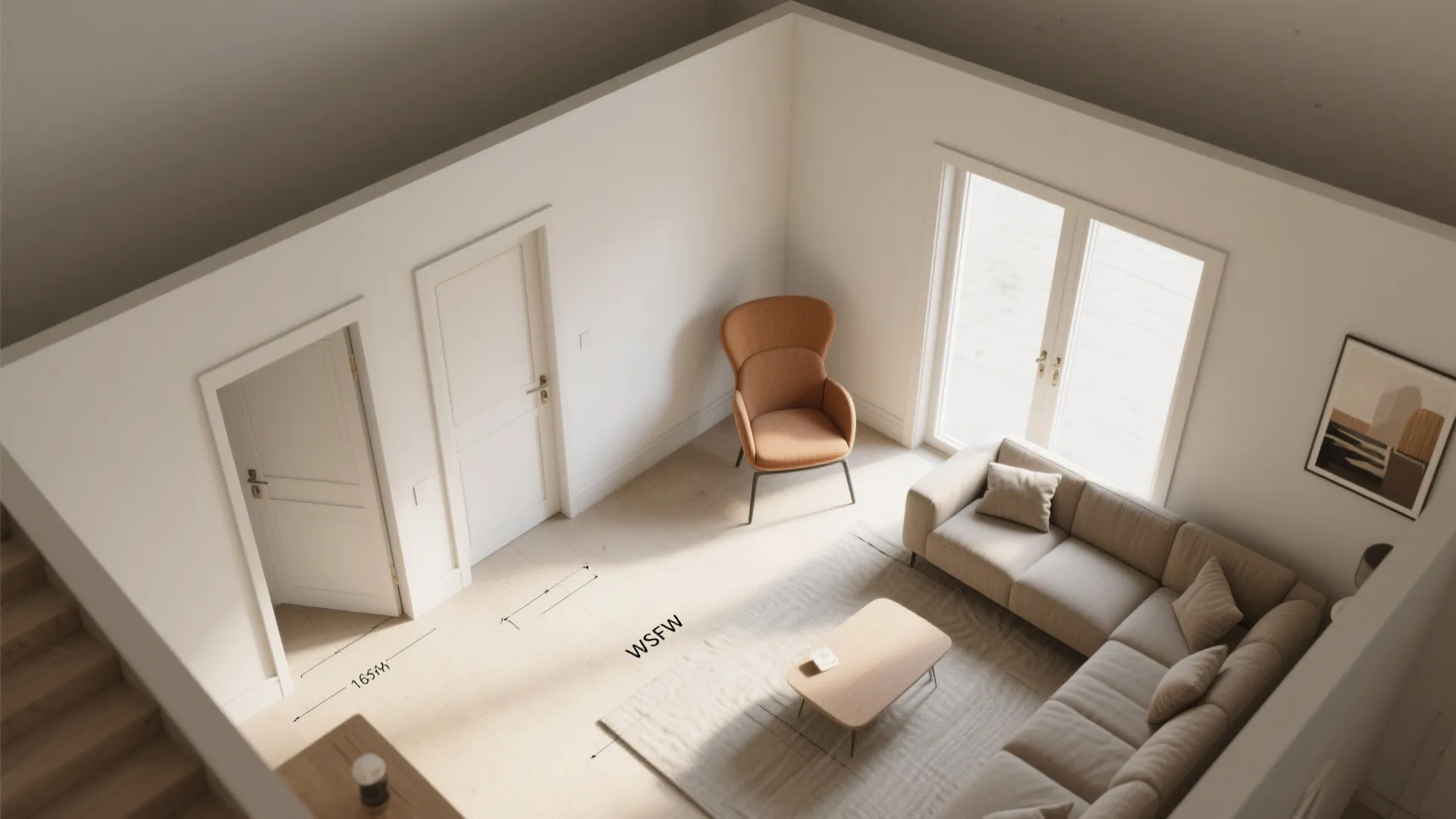 3. Diagonal Placement for Tight Rooms