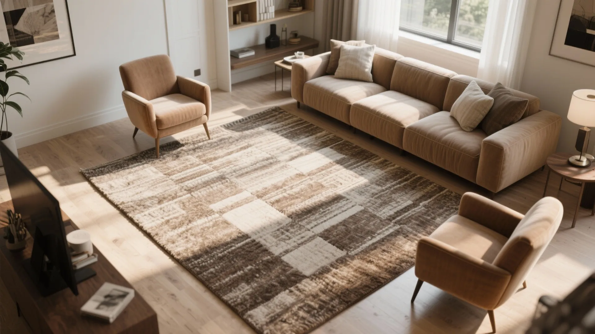 3. Diagonal Rug Alignment