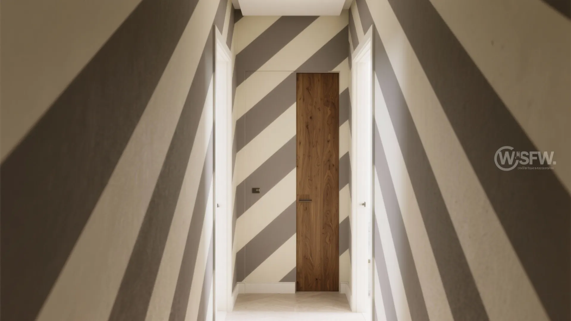 Diagonal Stripes to Stretch the Room