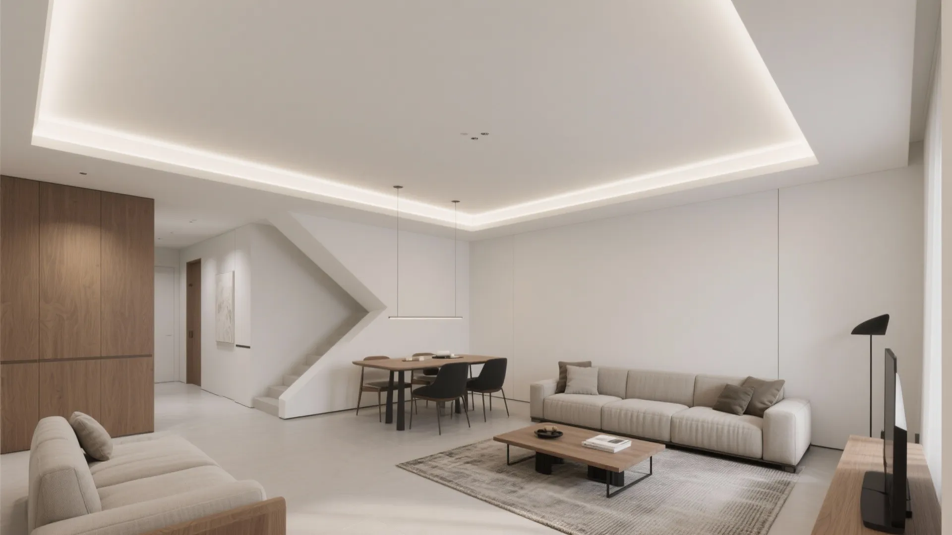 Diagonal Tray POP to Lead the Eye Through the Bend