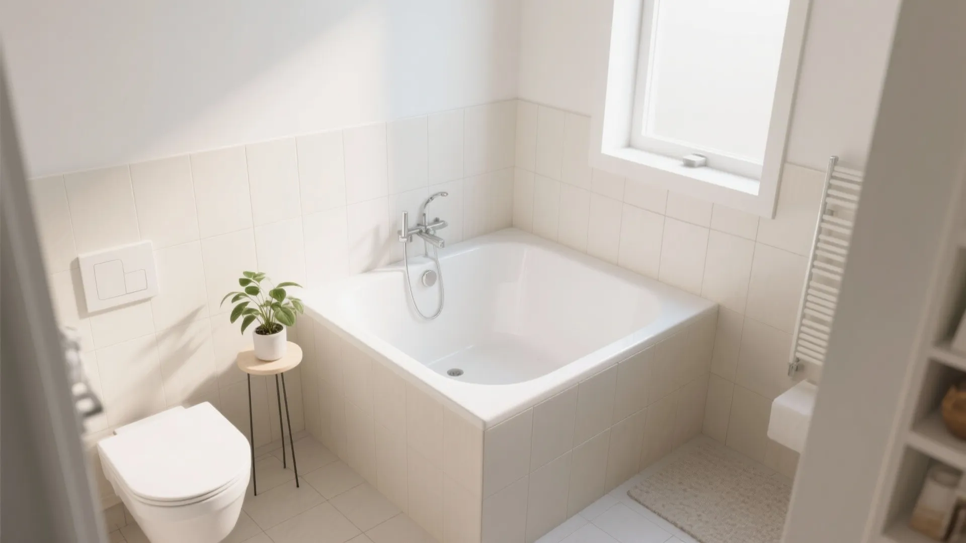 1. Diagonal Tub Placement