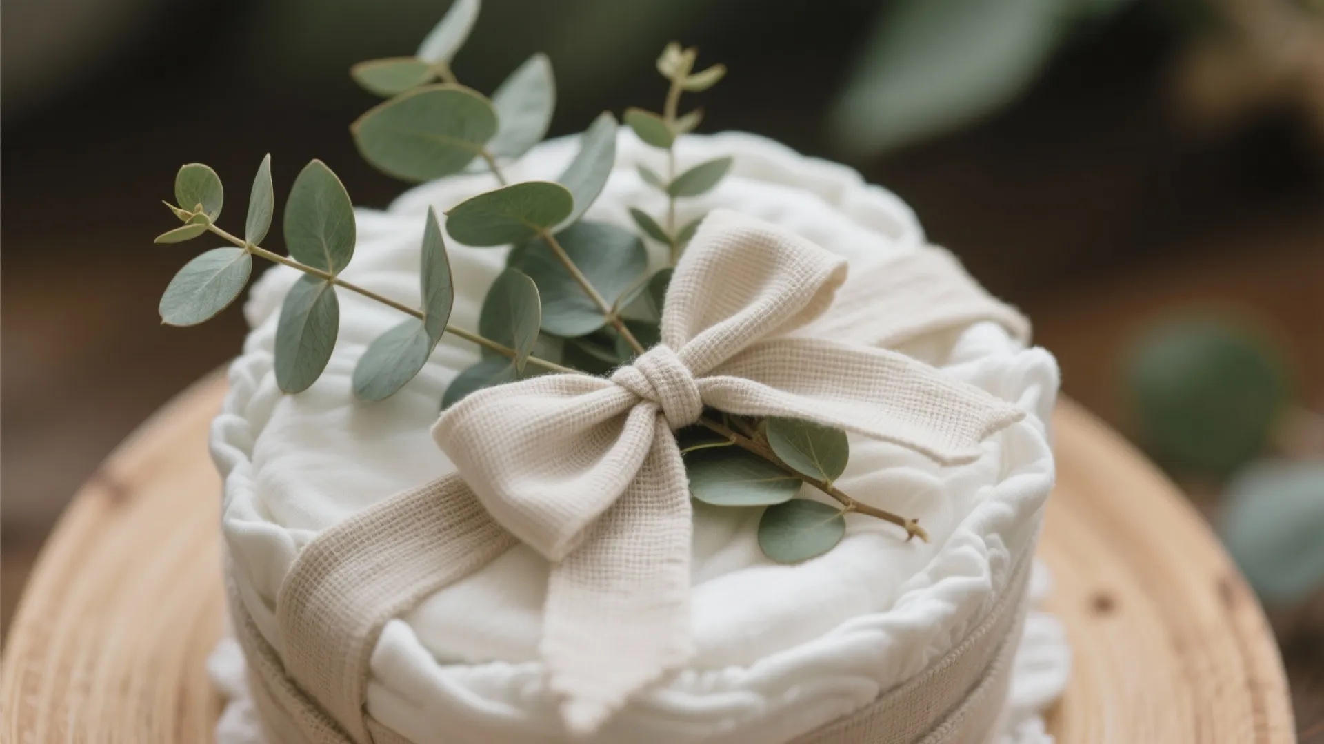 2) Classic Diaper Cake Centerpiece