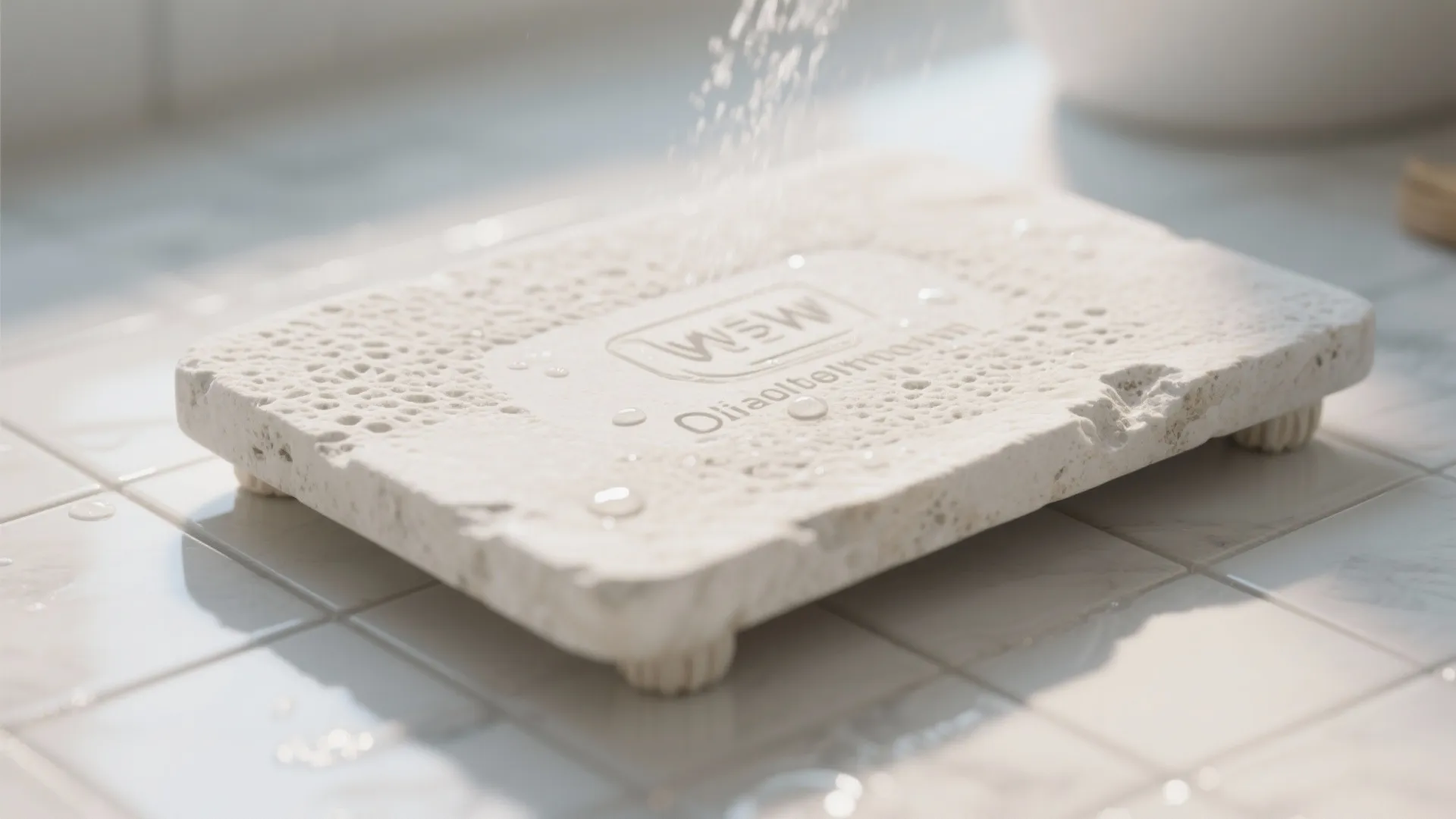 Diatomaceous earth bath mats that dry in minutes