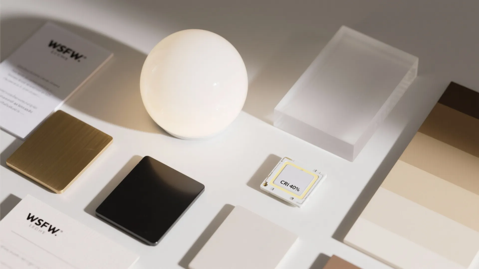 3) Glass or acrylic diffusers for airy, glare-soft light