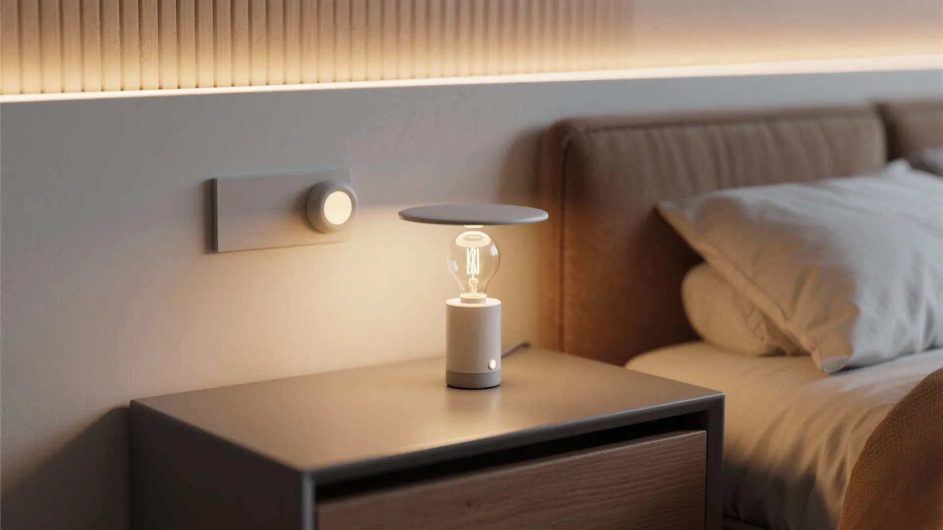 1. Layered lighting with a dimmable lamp