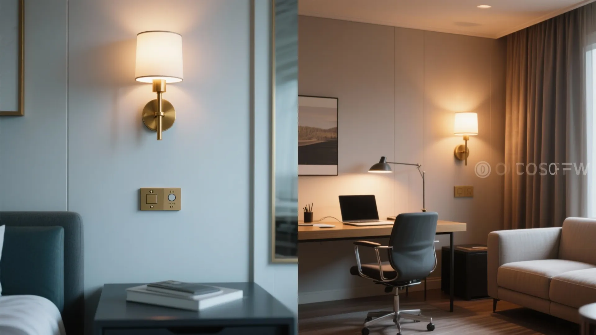 3. Sconces with integrated dimmers for multifunctional rooms