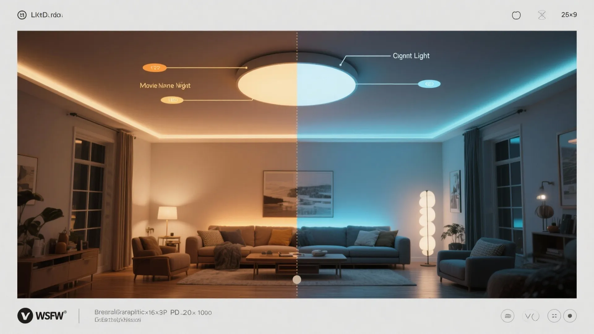 4. Flush Mounts with Dimmer and Color Temperature Control