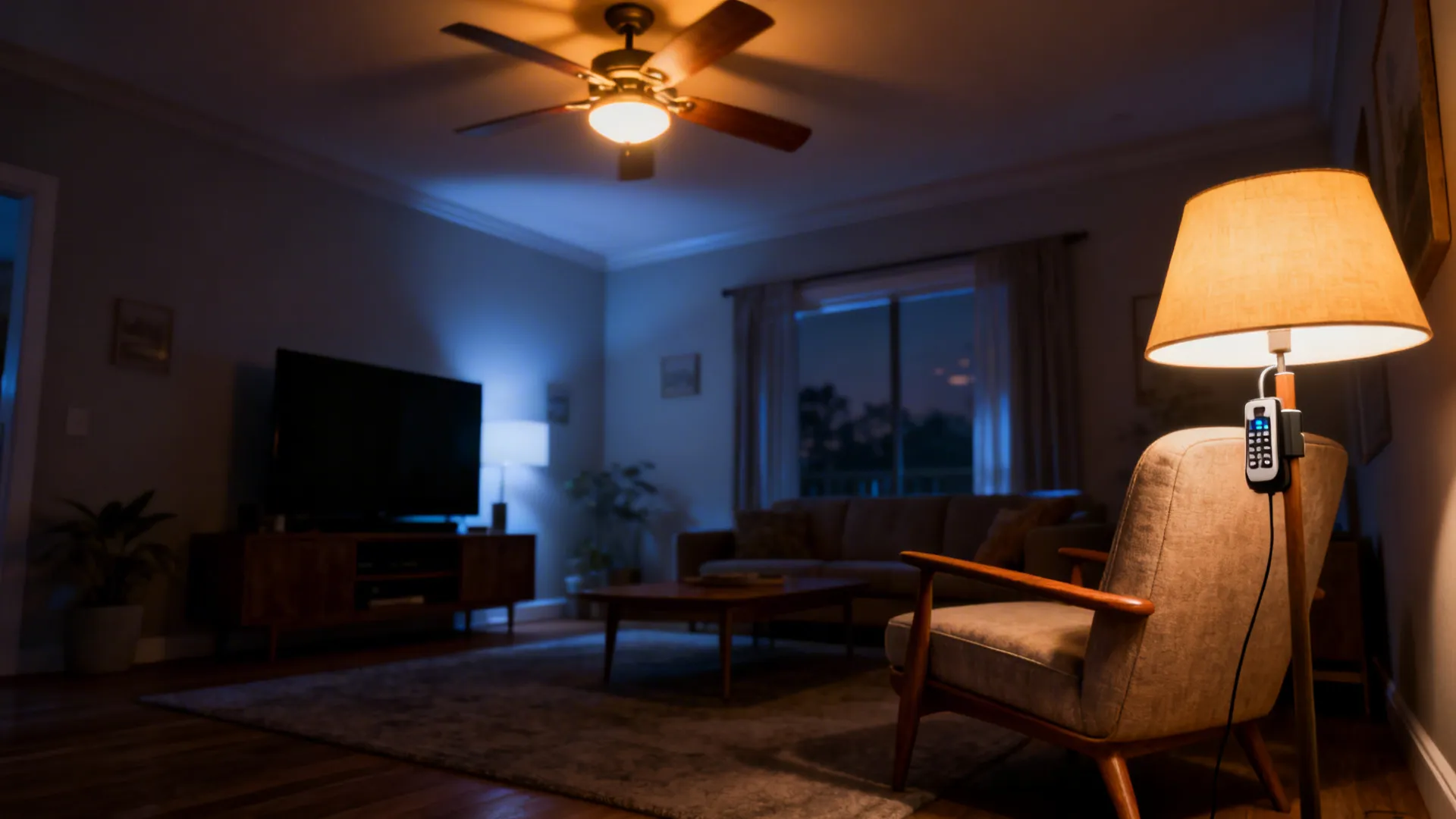 2. Dimmable fan-lights for multi-use living rooms