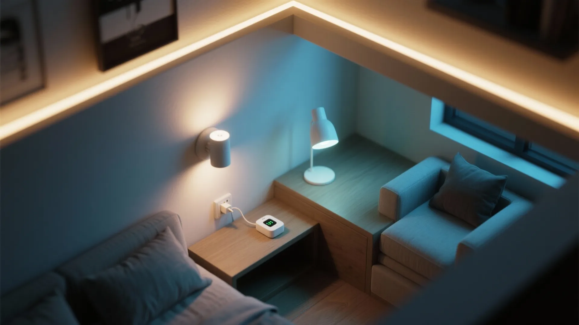 4. Layering with Dimmable Plug-In Fixtures