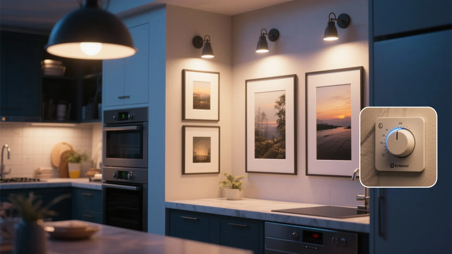 4. Picture lighting with integrated dimming