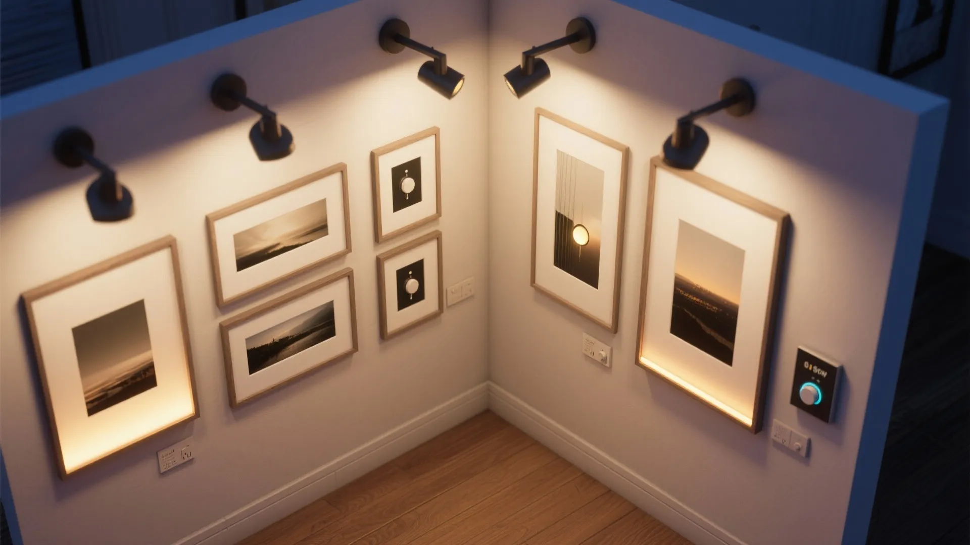 3. Picture Lights with Dimmers