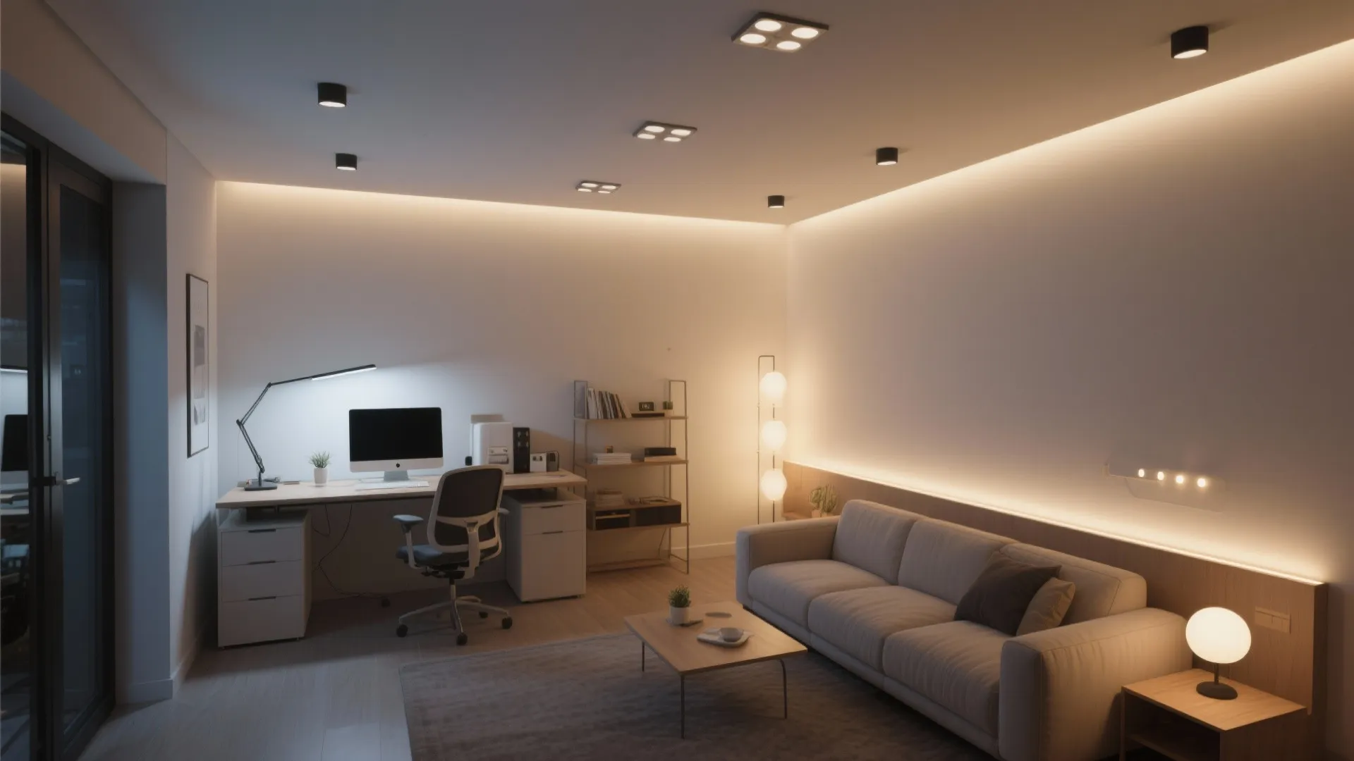 Dimmable scenes with consistent CCT