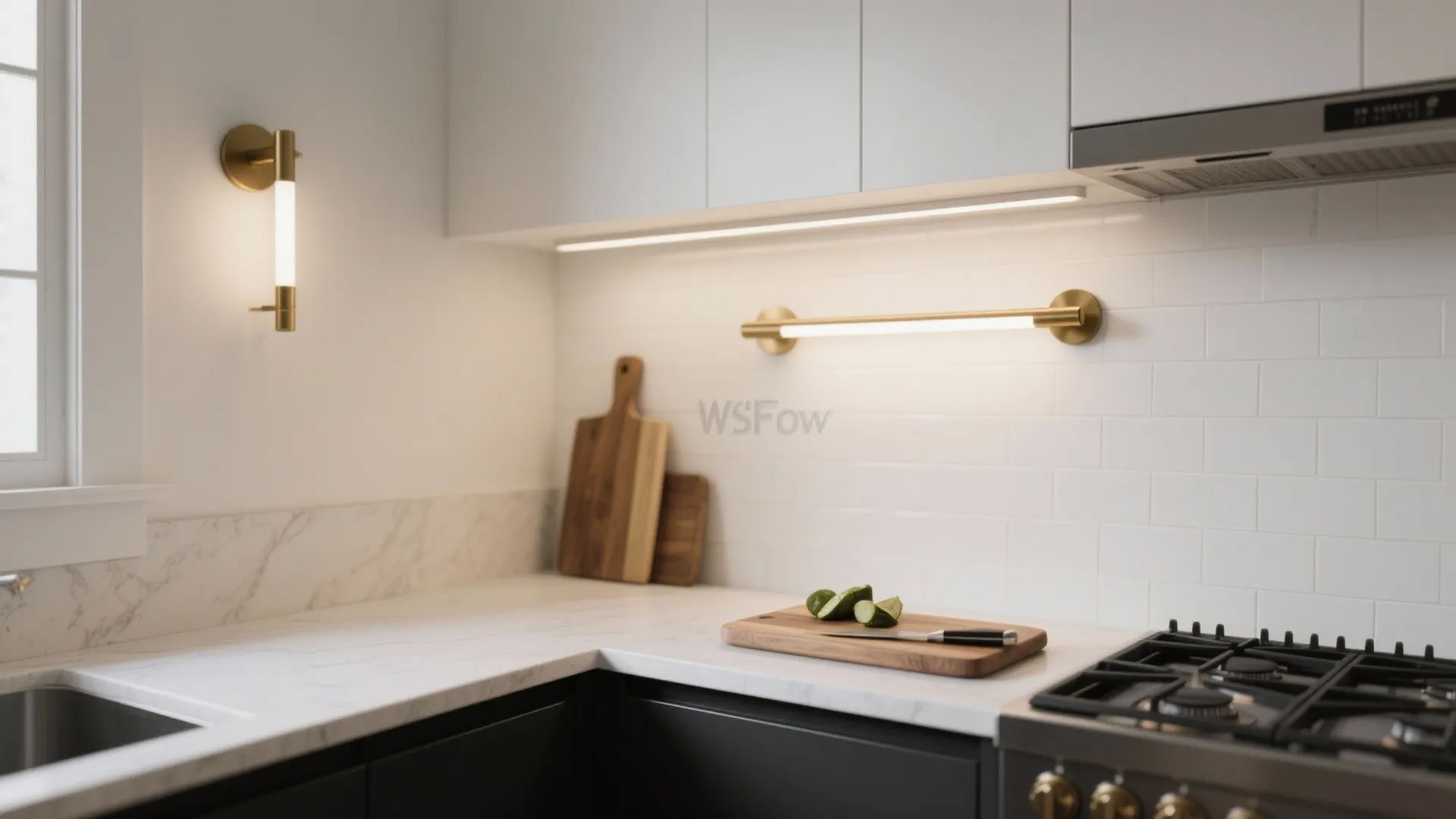 Layered task lighting with dimmable control