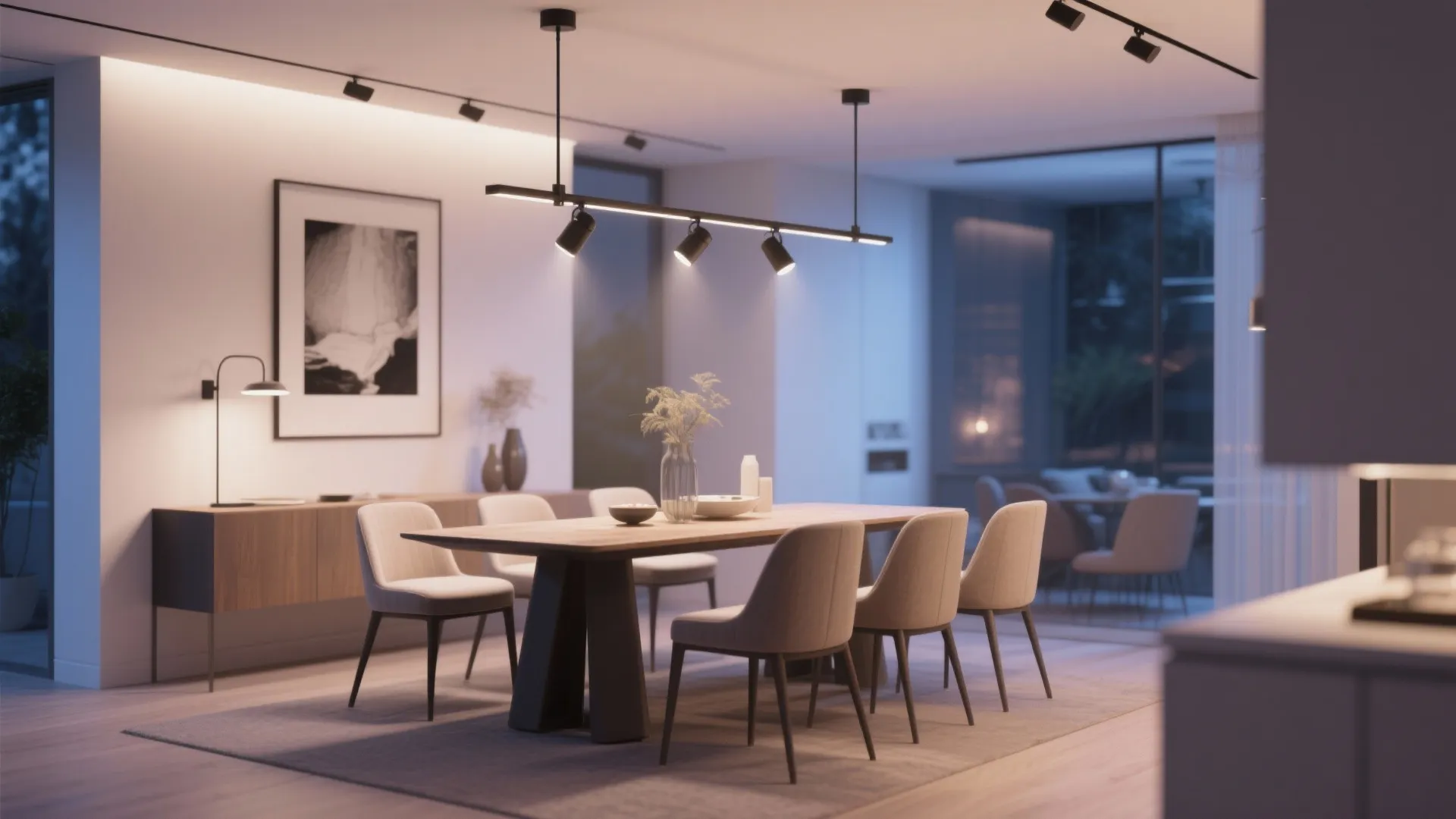 7. Dimmable Track Lighting