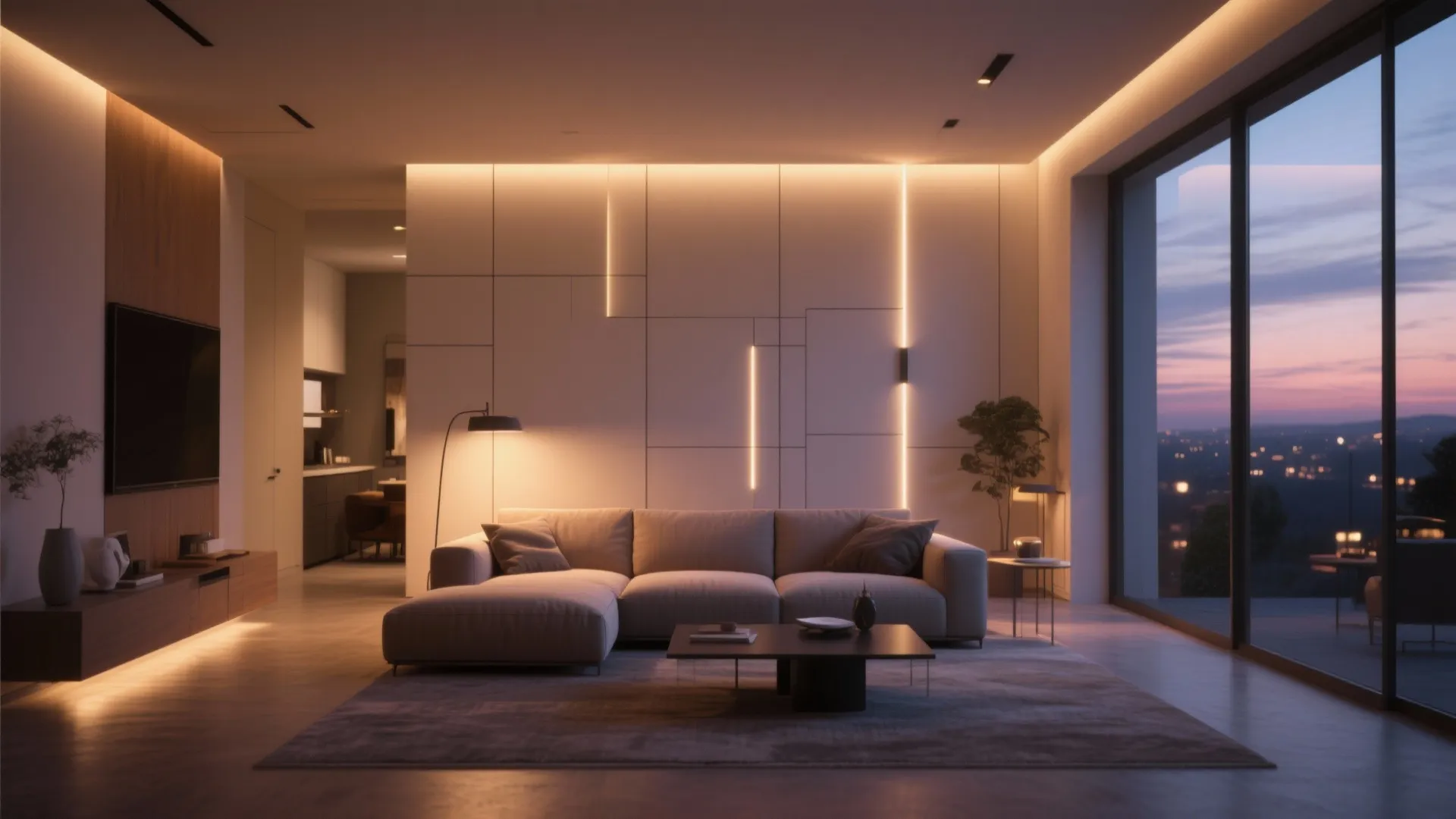 5. Dimmable wall panels for mood and energy control