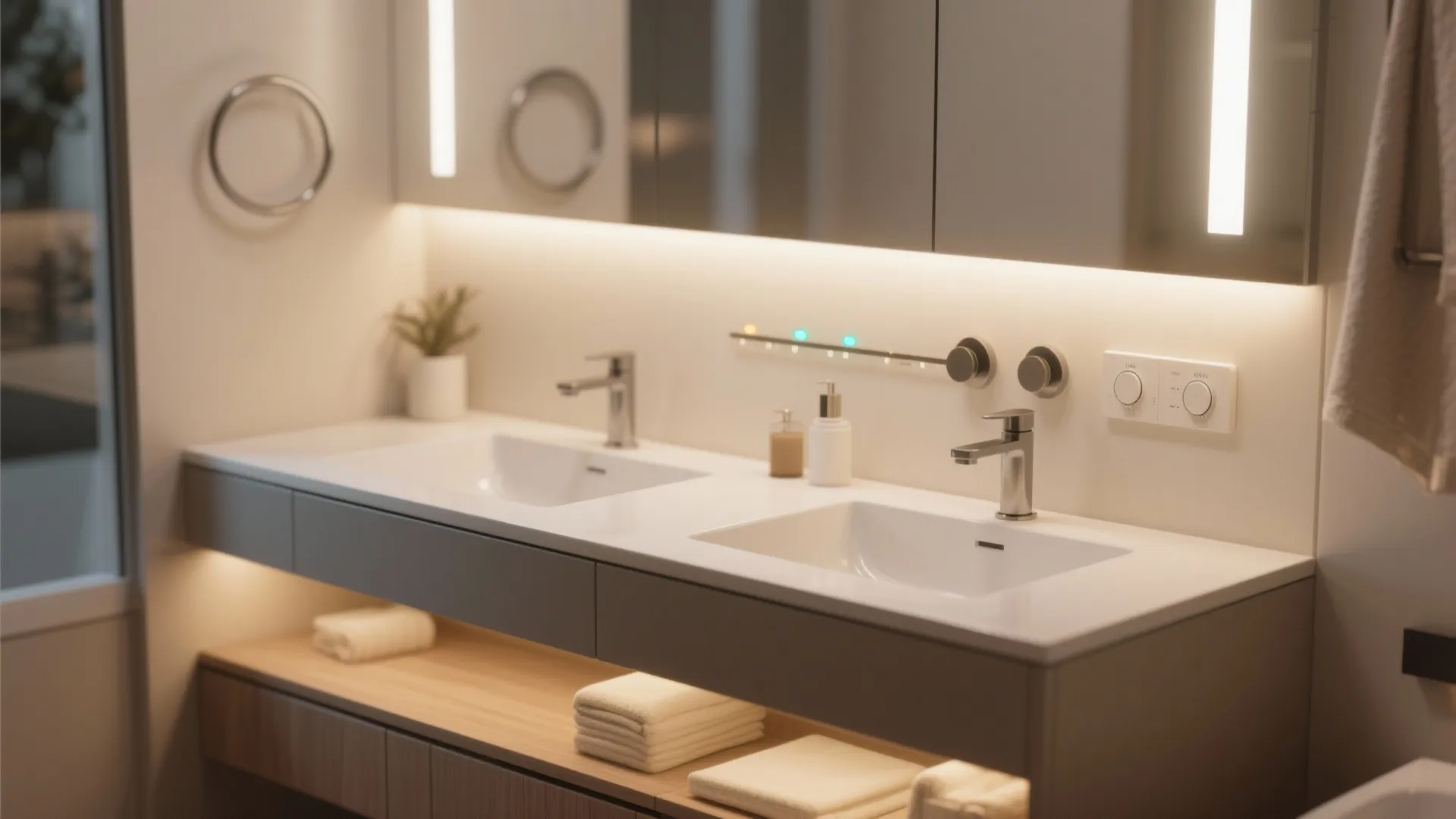 5. Dimmer-Control Vanity Lights