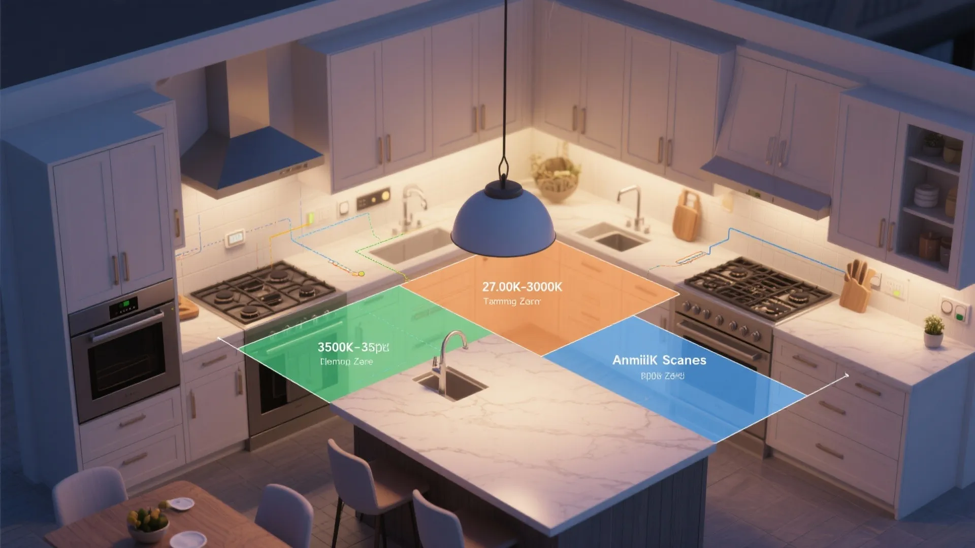 4. Dimmer zones and color temperature control