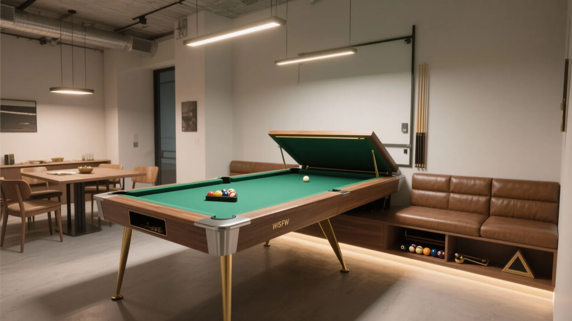 The Convertible Dining‑Pool Table That Doubles Your Room