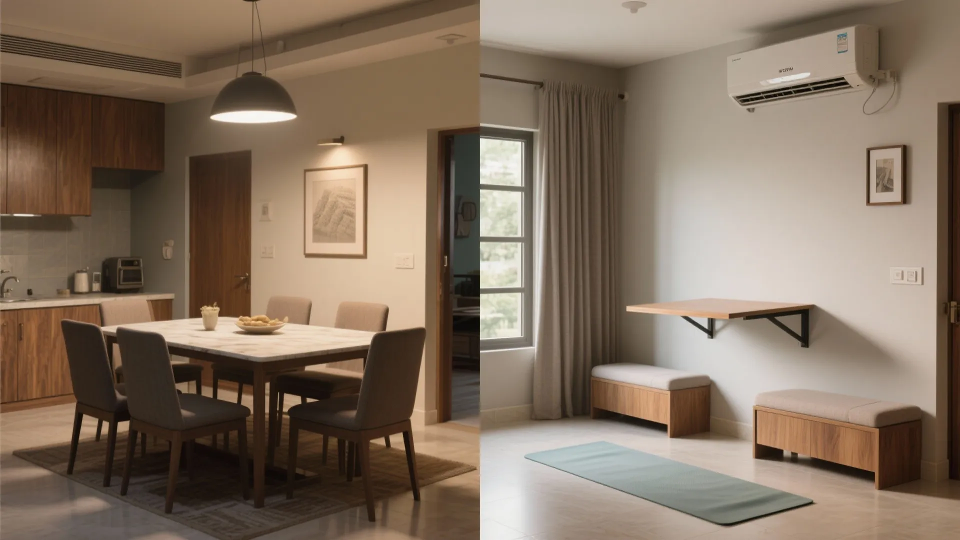 Flexible furniture that folds, slides, and stacks