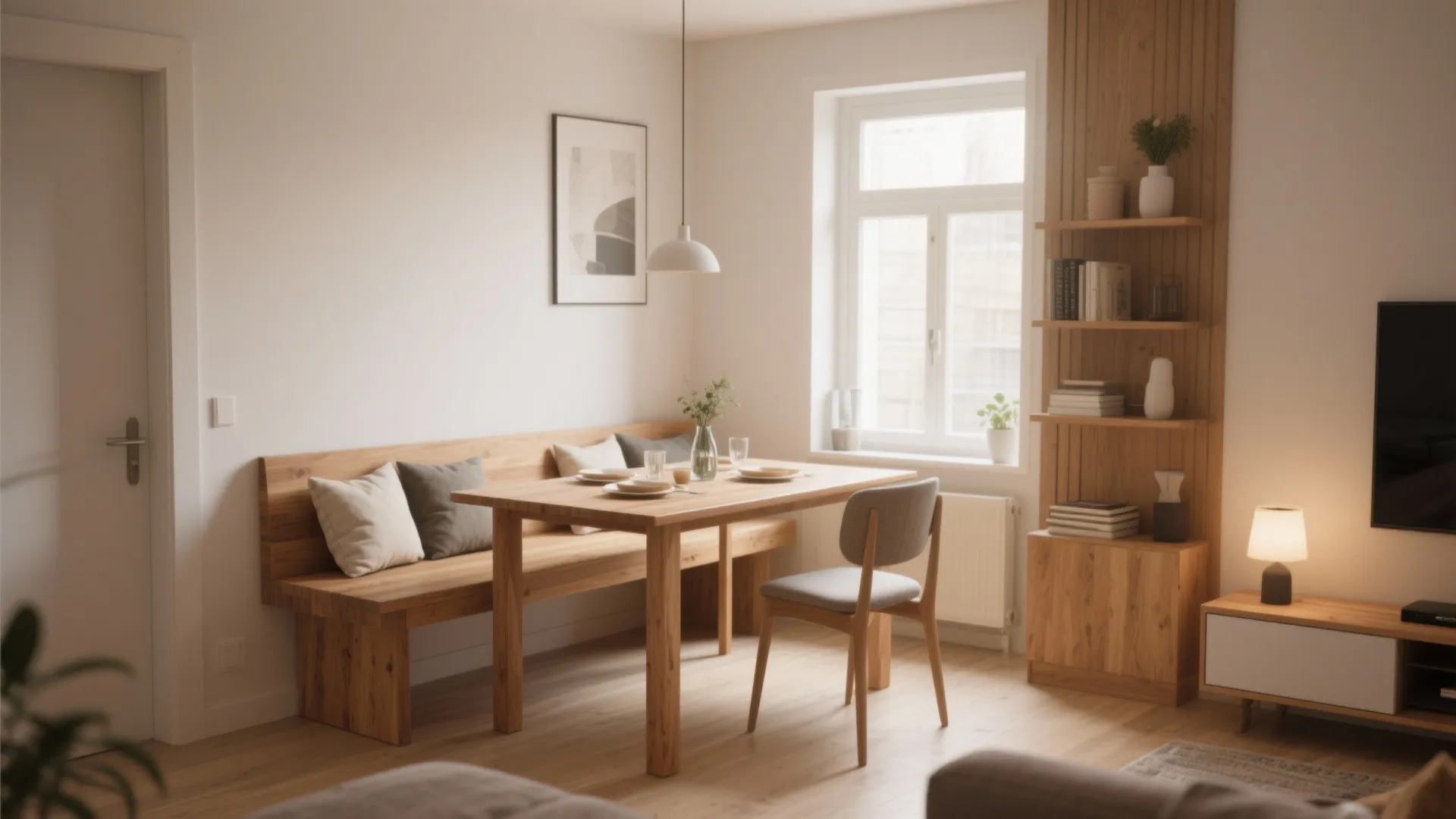 9. Dining Bench as Crossover Seating