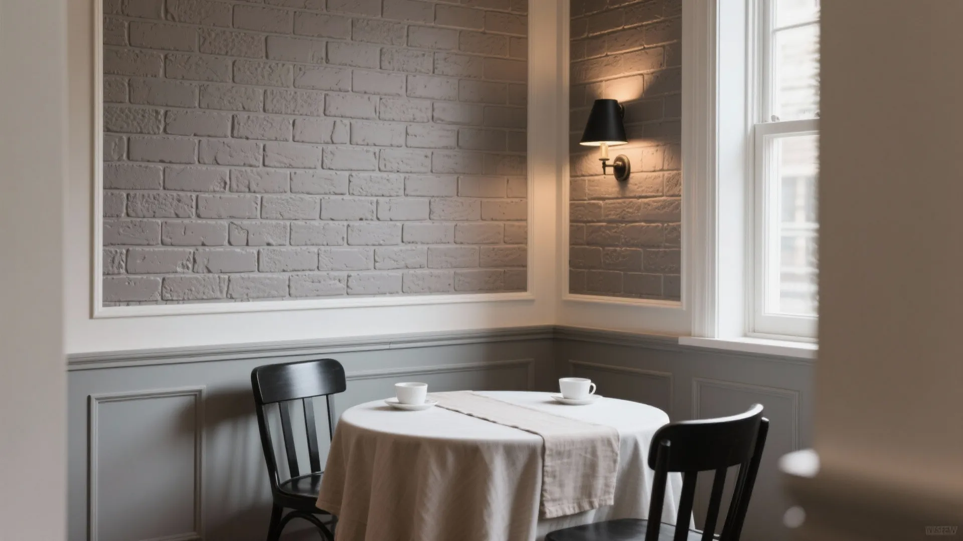 Trompe-l’œil Brick or Stone for Dining Nooks