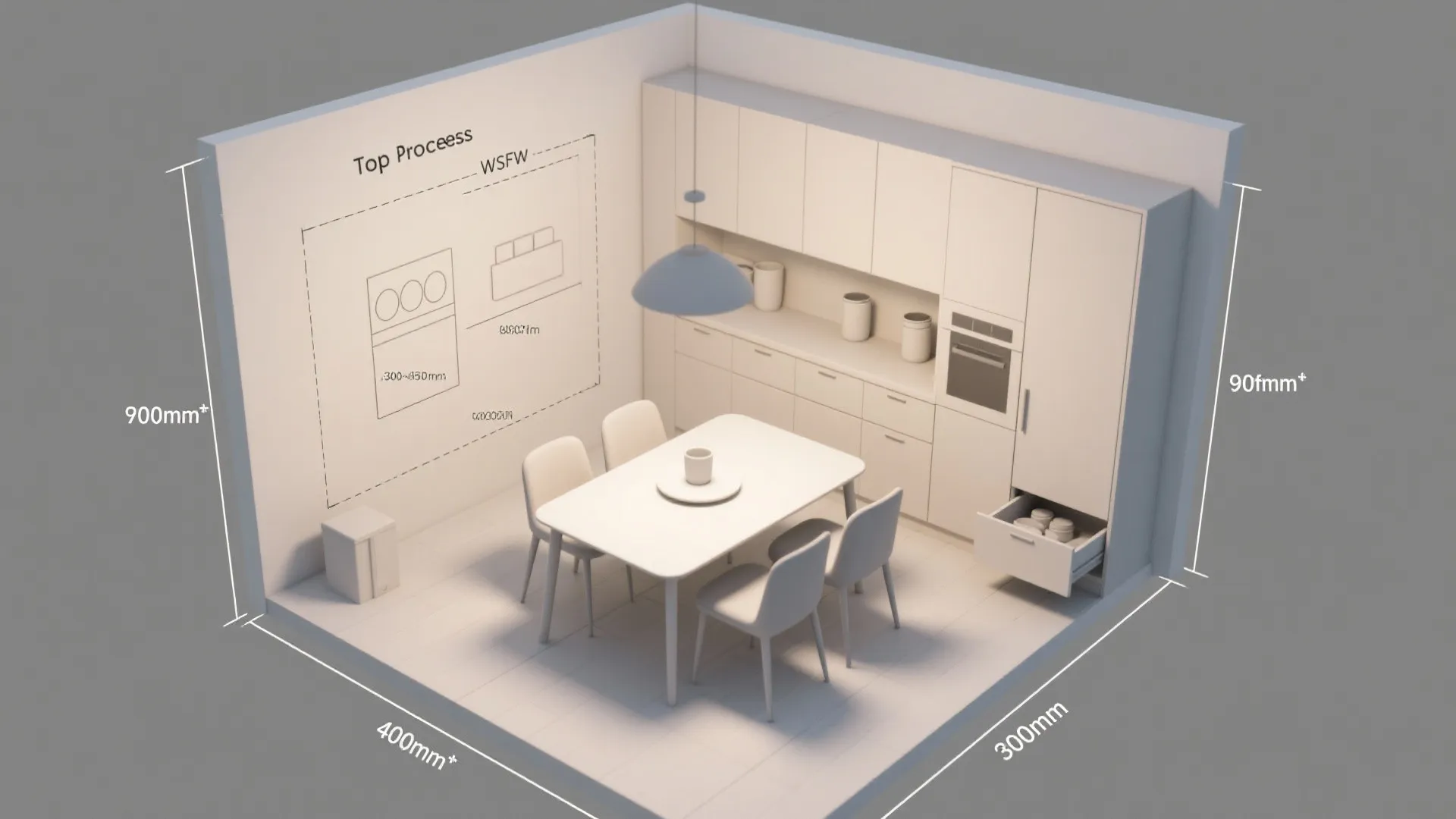 5) Floor-to-ceiling cupboards with pull-out pantries
