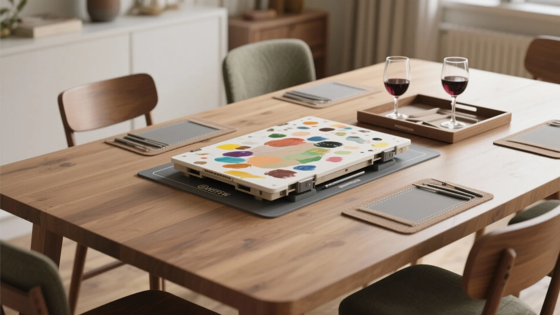 2. Convertible Dining Table Setup