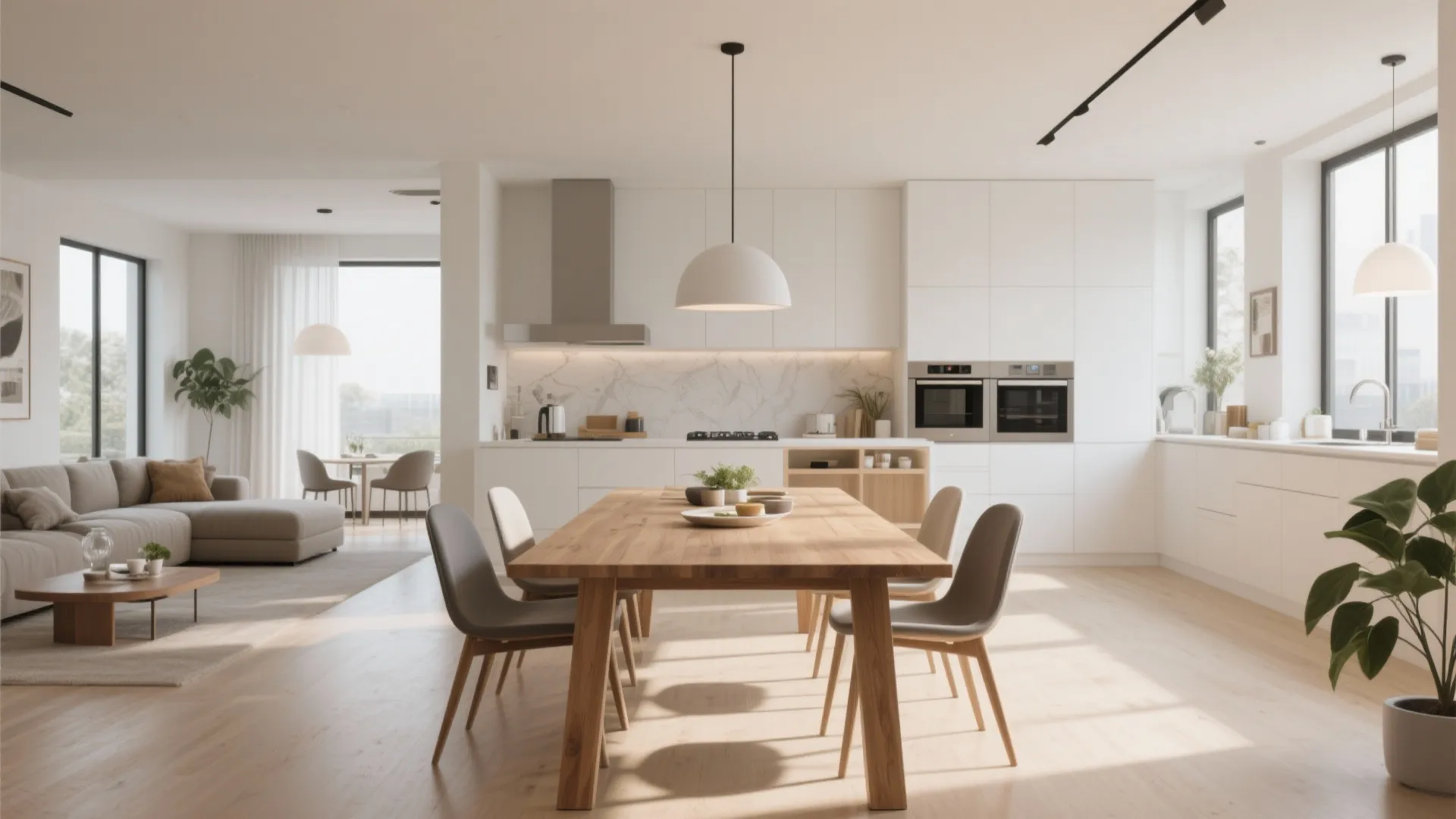 6. Dining Table as a Divider