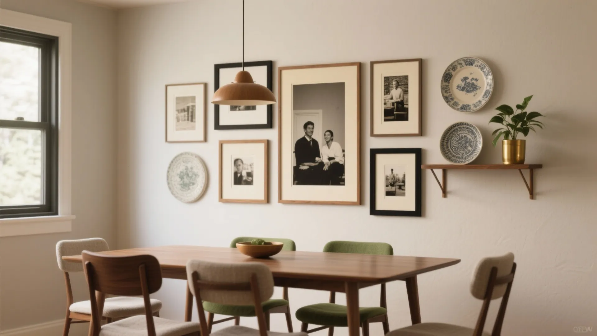 1. Gallery wall with a curated rhythm