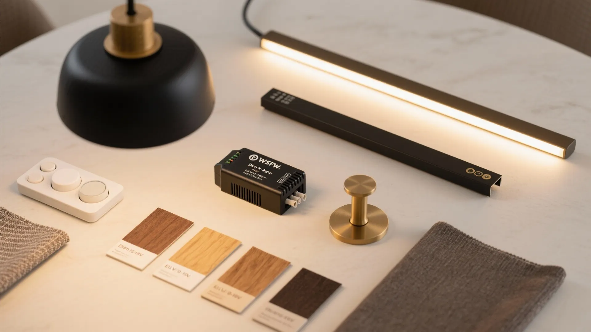 Two-layer task + glow for multipurpose dining