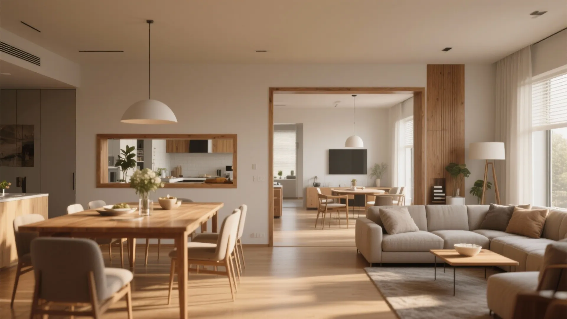 6. Dining-to-Living Pass-Throughs