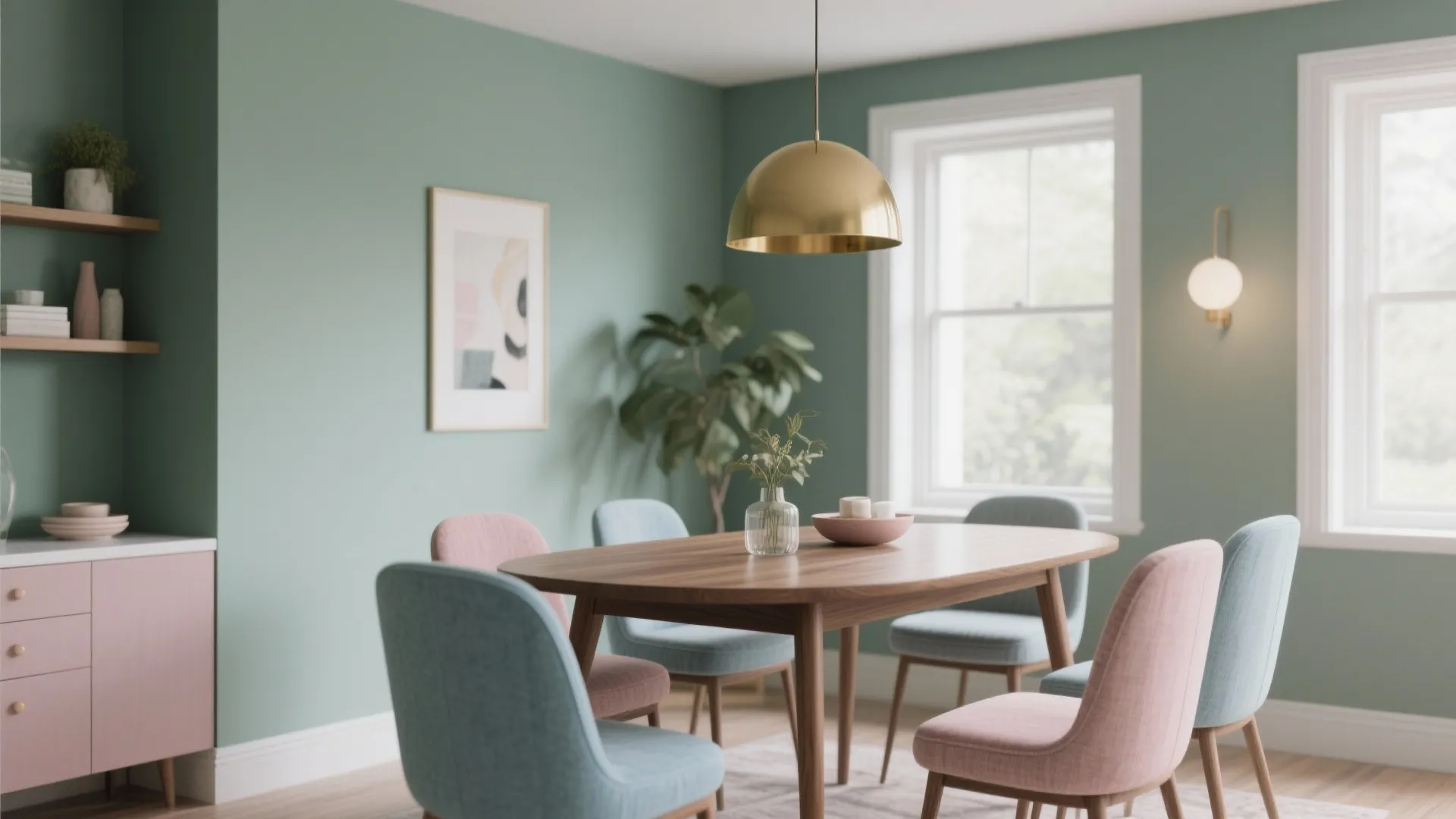 3. Muted Greens and Dusty Pastels: Sage, Dusty Rose, and Powder Blue