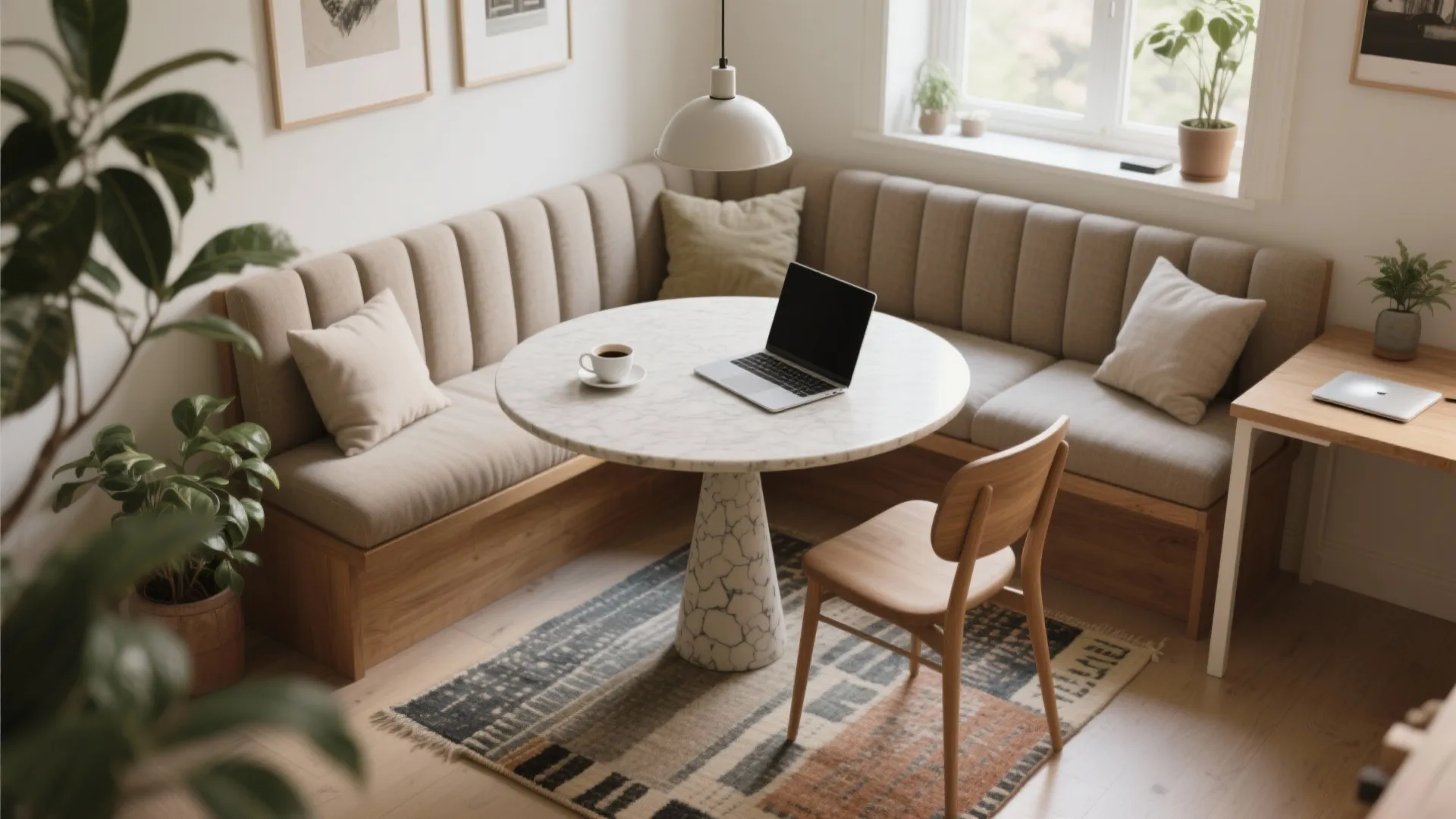 3. Flexible dining nooks that double as work zones