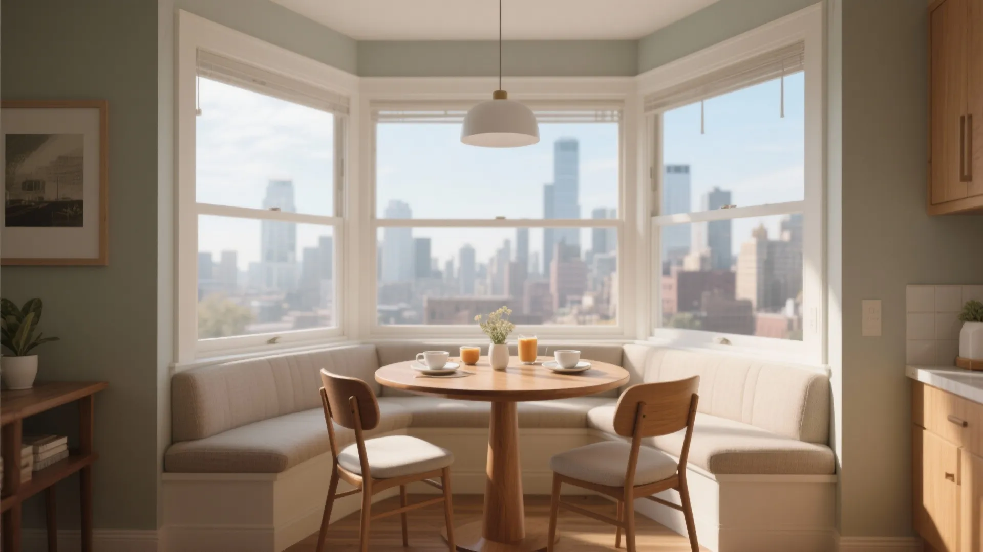 6. Dining Nook with Round Table