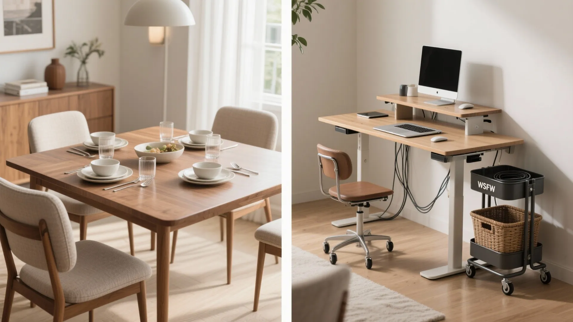 4. Dual-purpose Dining-Office Table
