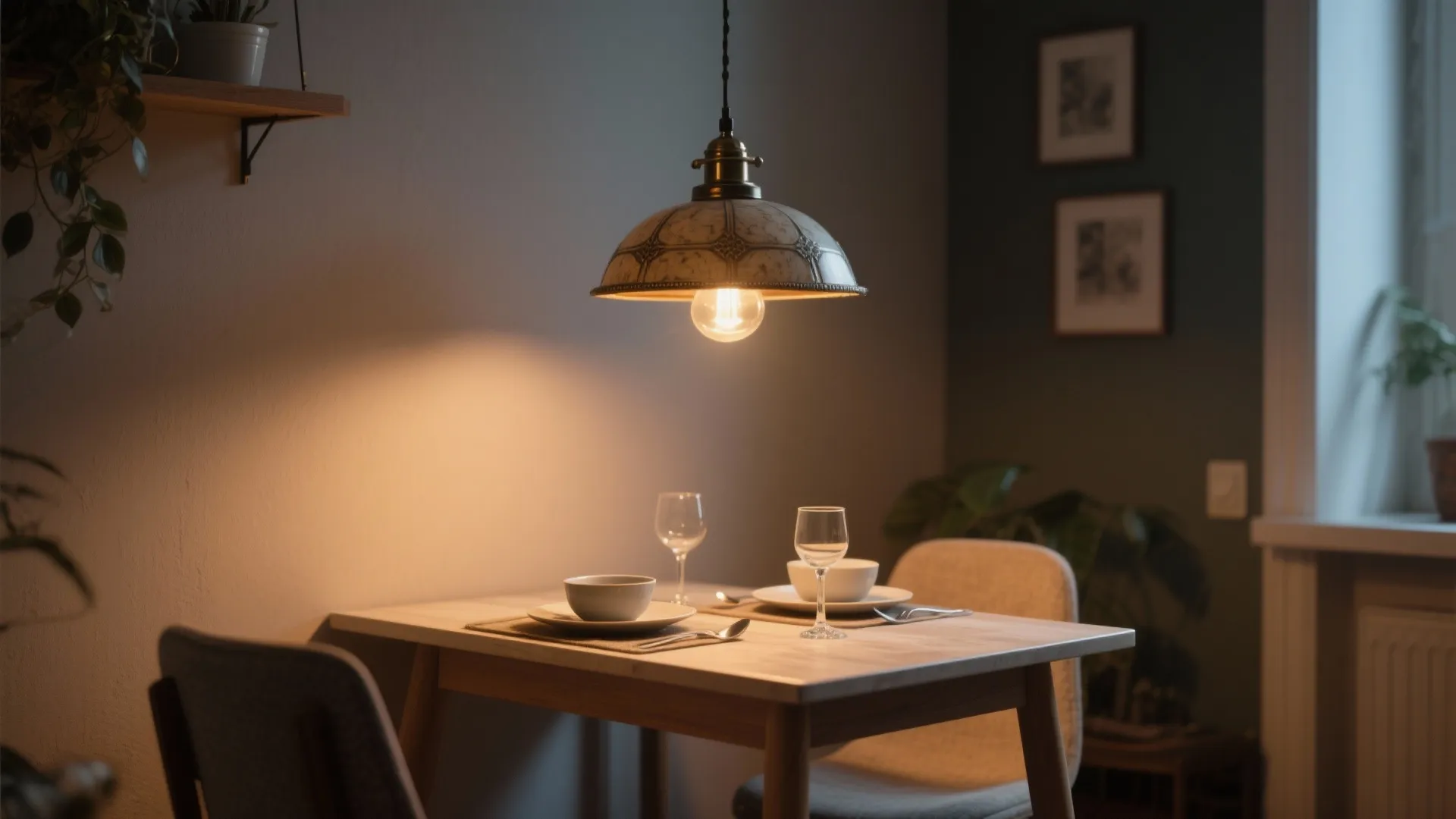 Statement Lighting Over the Dining Table