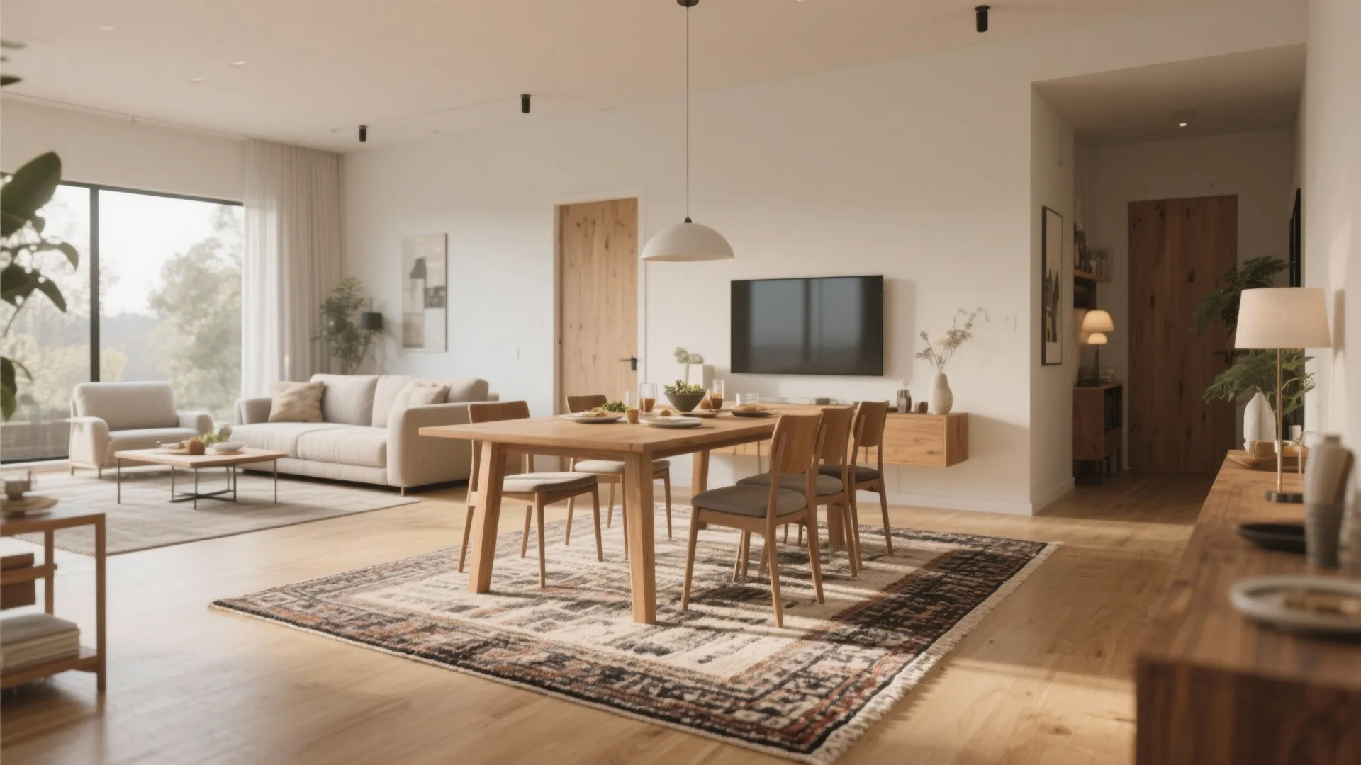 8. Defined Zones with Rugs