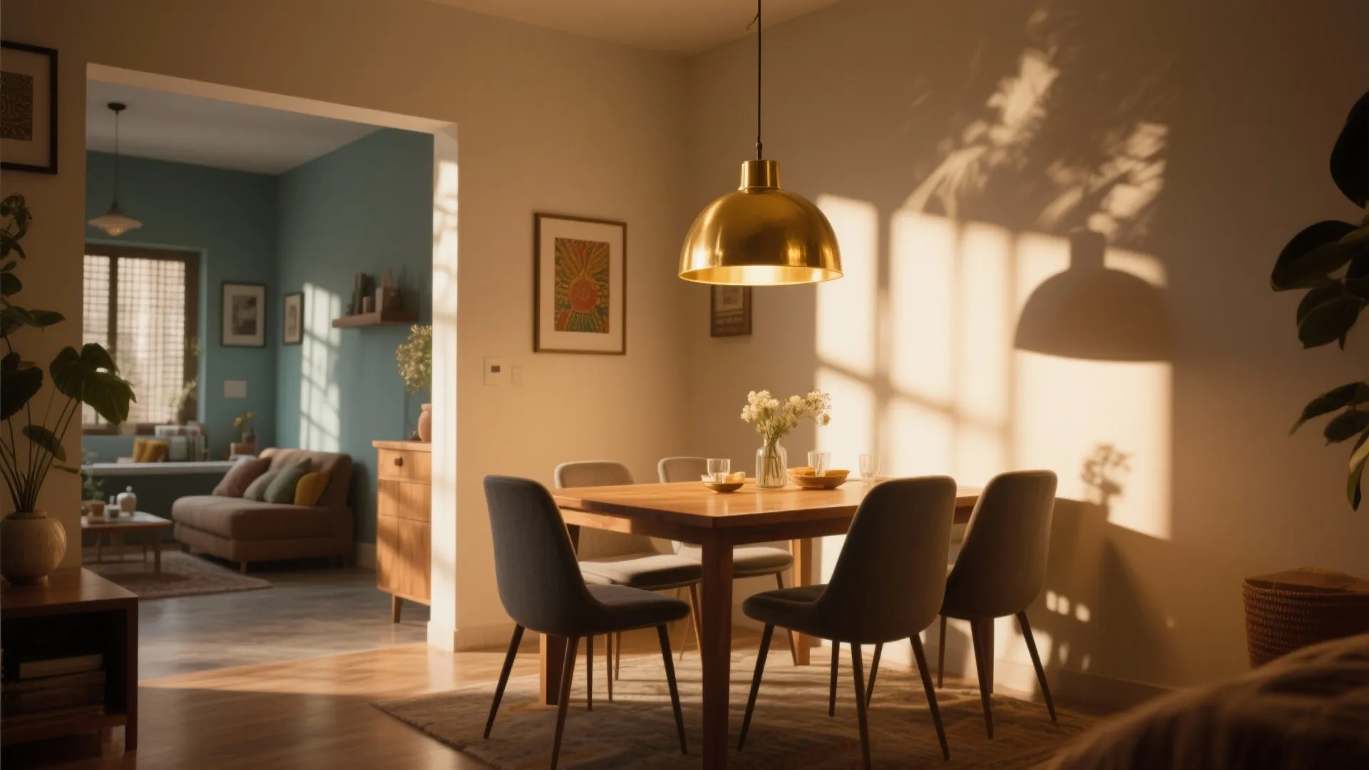 Statement Lighting over the Dining Table