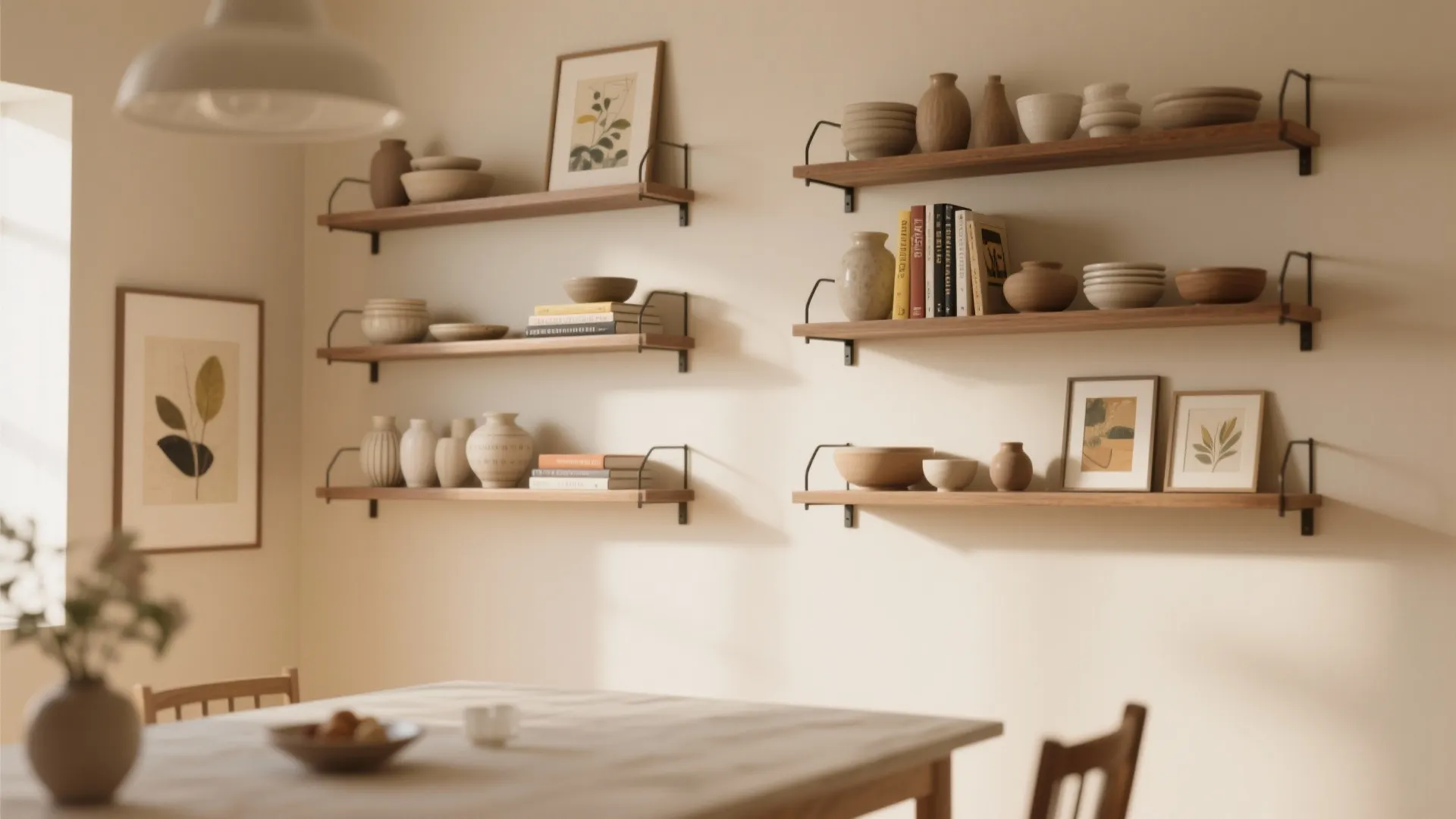 6. Wall-Mounted Shelves