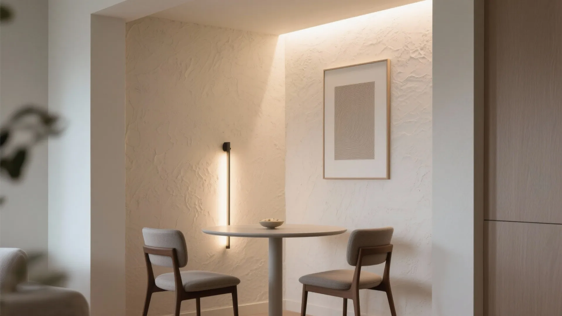 Wall washing for texture and ambience