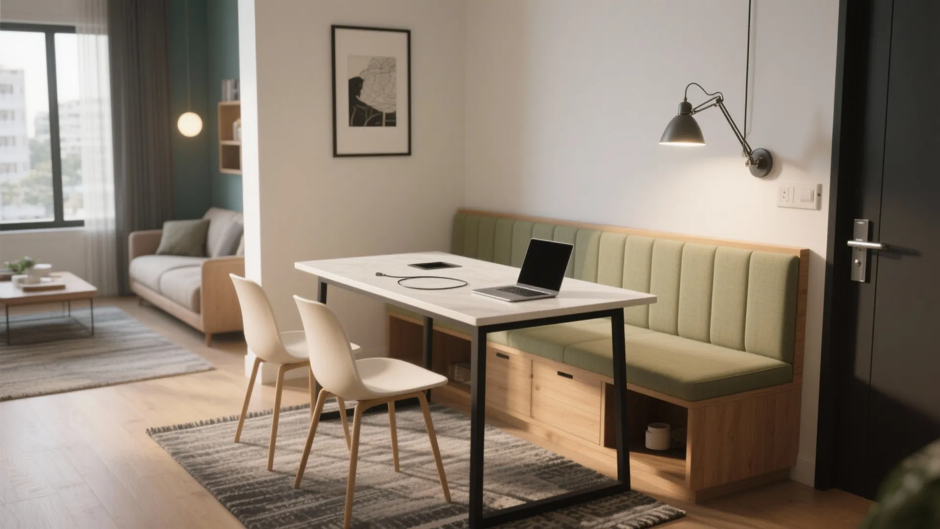 A Multi-Functional Dining-Cum-Work Nook