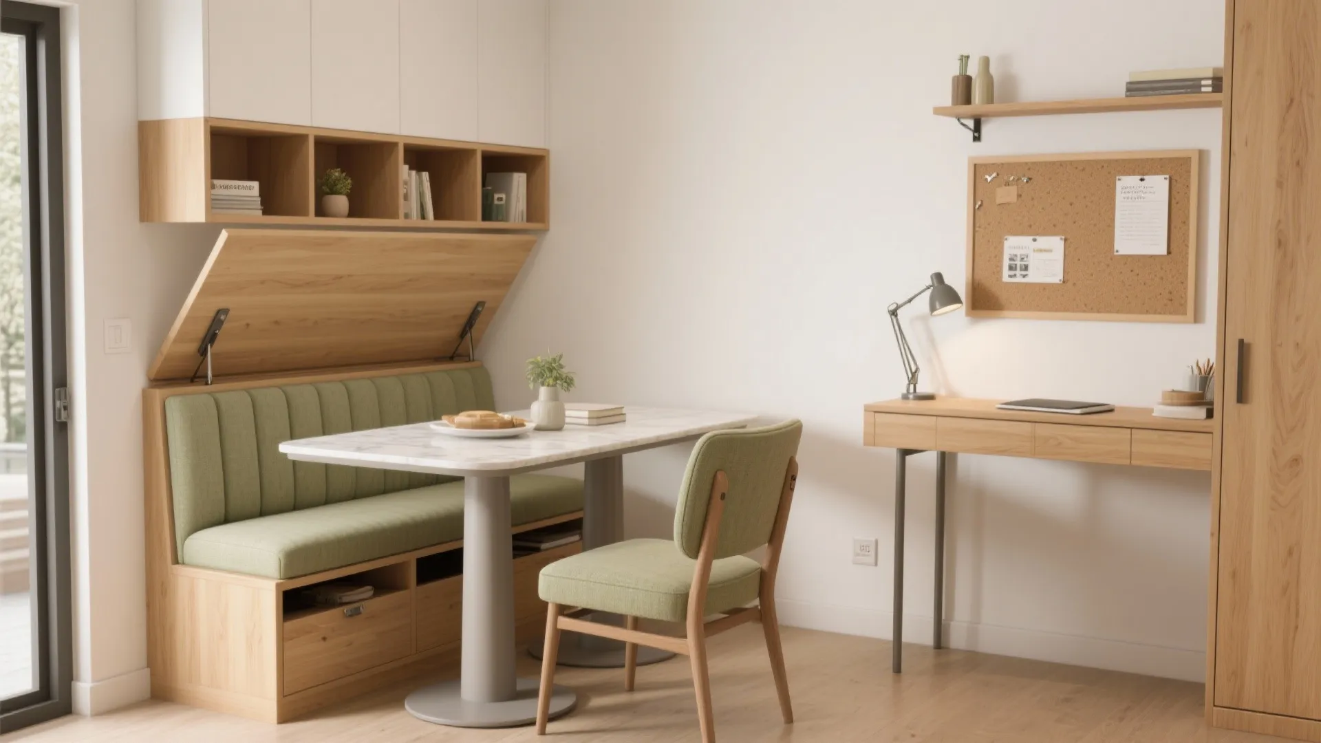 Dining Nook That Doubles as a Work Zone