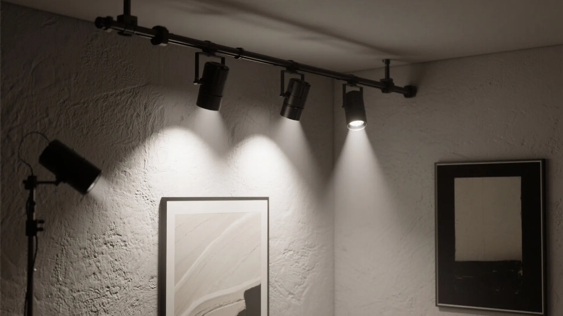 2. Use directional fixtures for drama