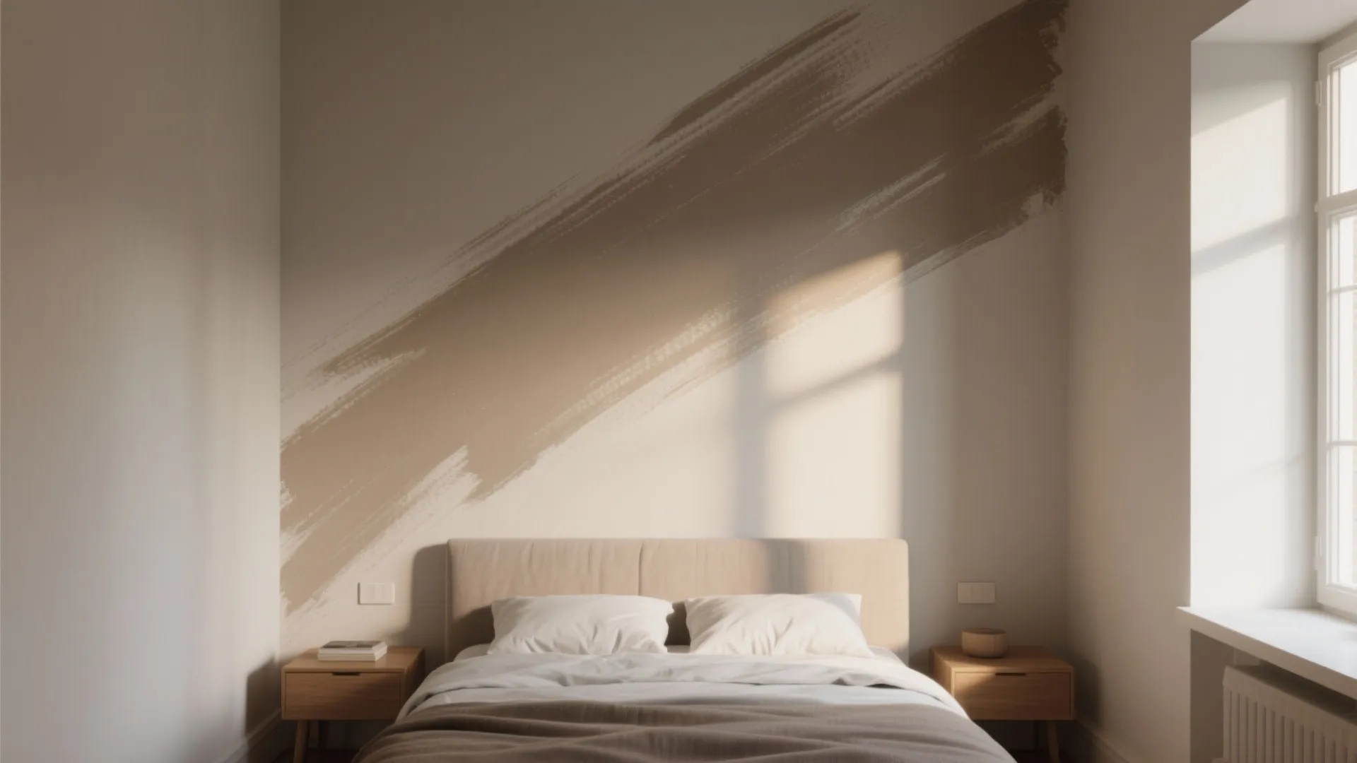 3. For small rooms: directional strokes and tonal contrast