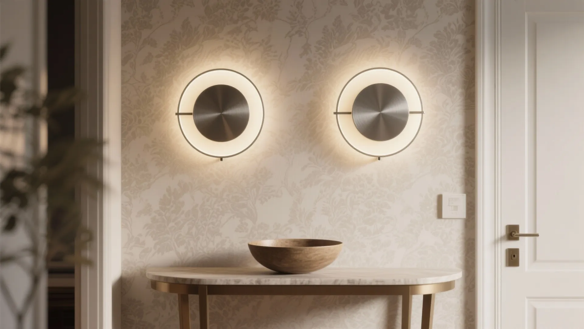 3. Minimalist Disc or Disk Sconces