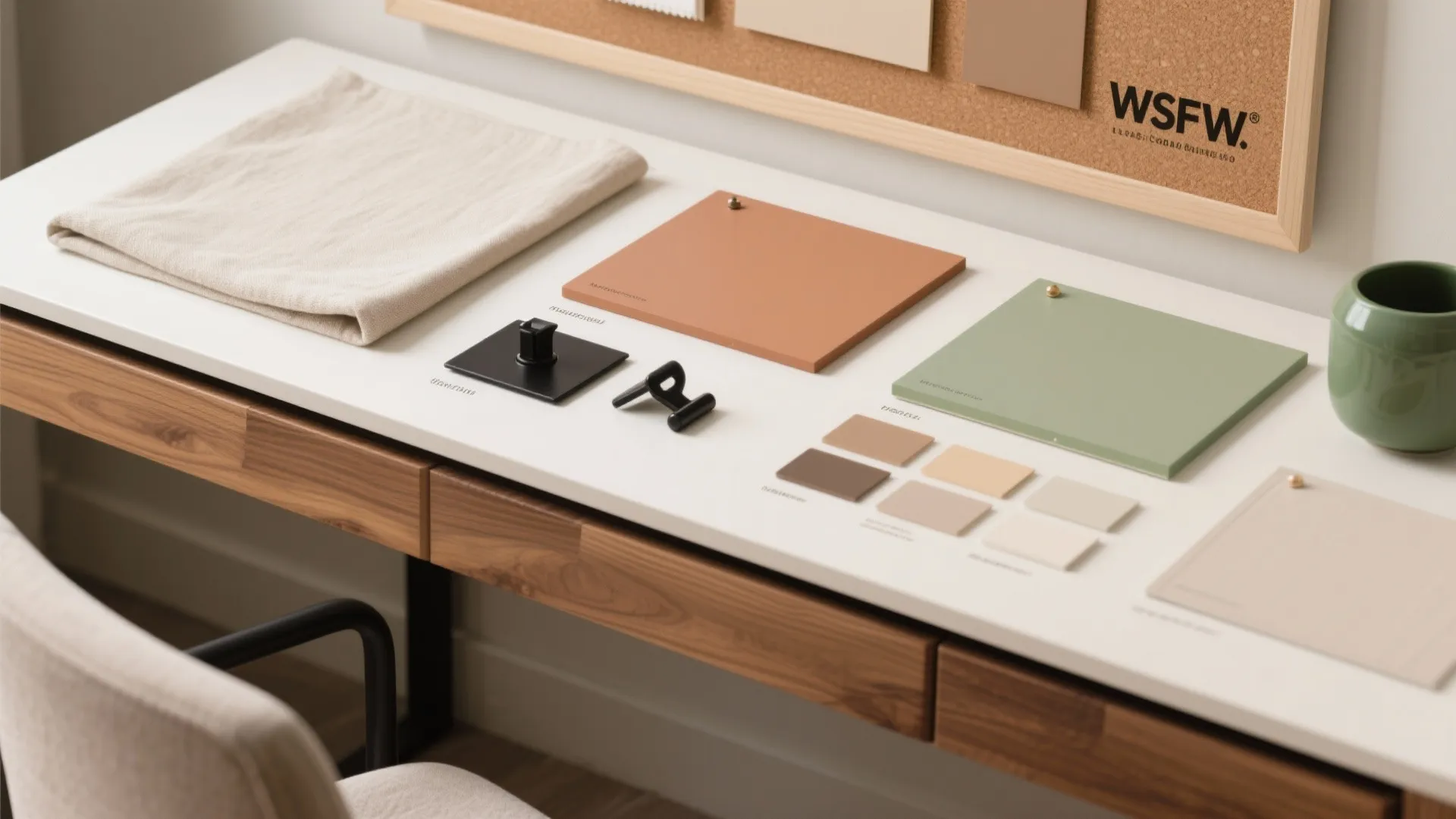 Warm natural textures with a disciplined palette