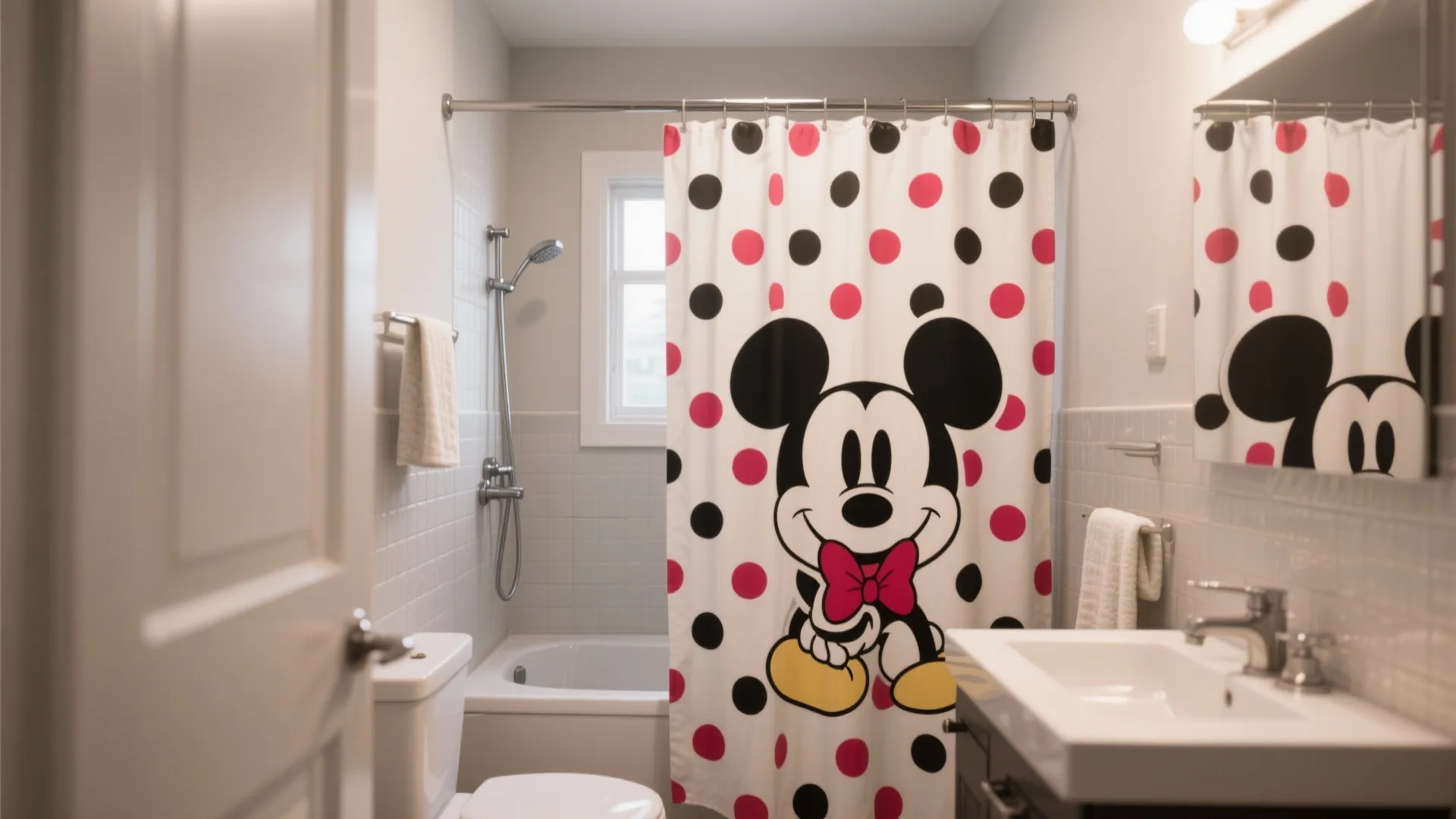 4. Patterned Shower Curtains