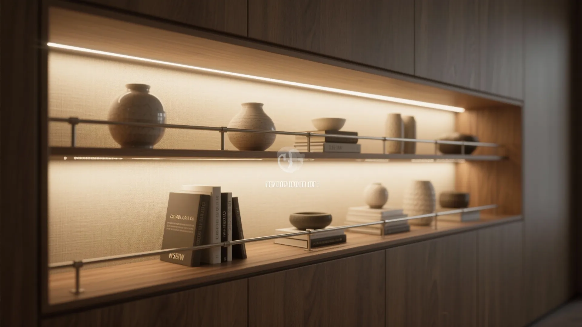 Built-in display zones for art, fashion, and tech